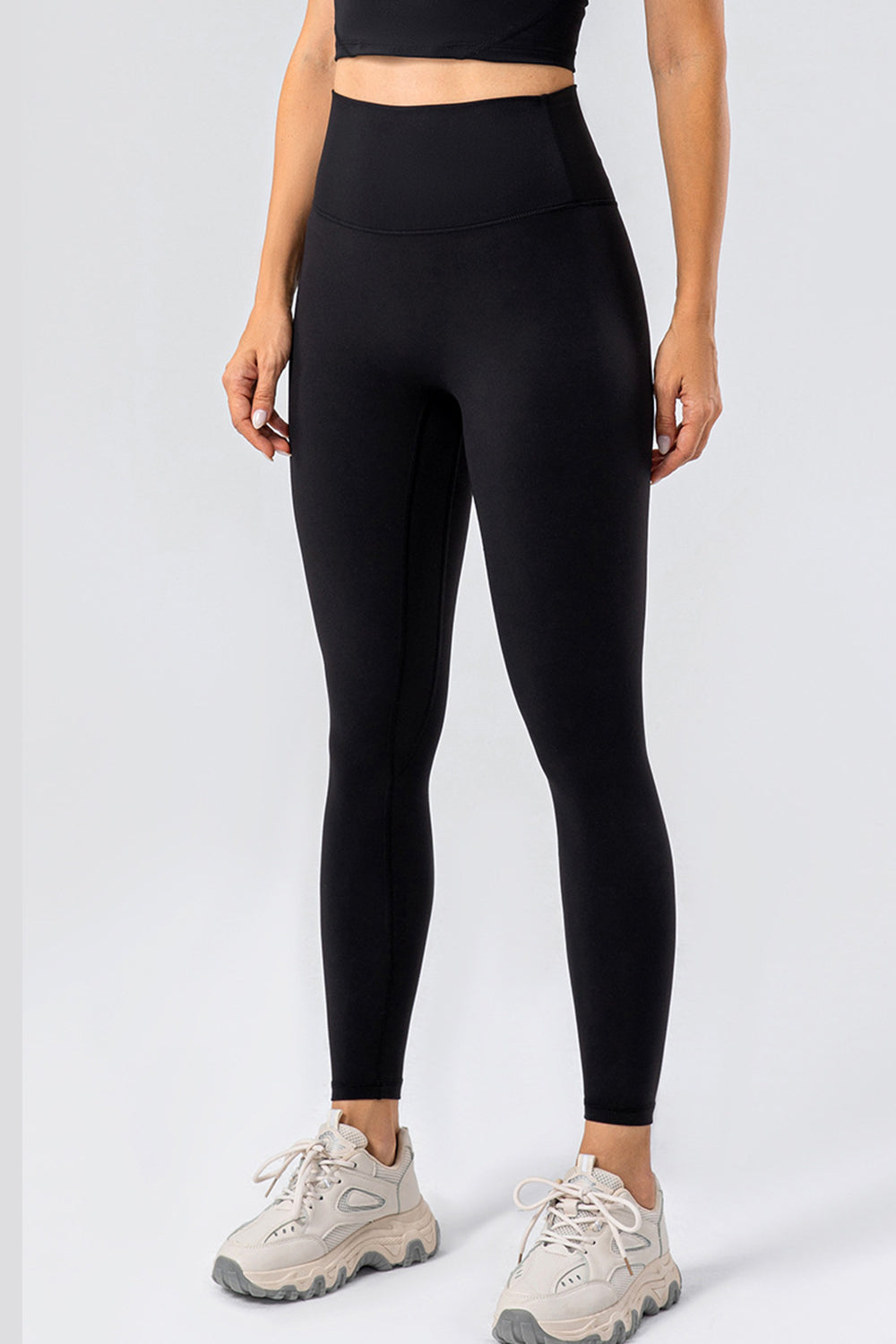 High Waist Wide Waistband Active Leggings - Ryzela