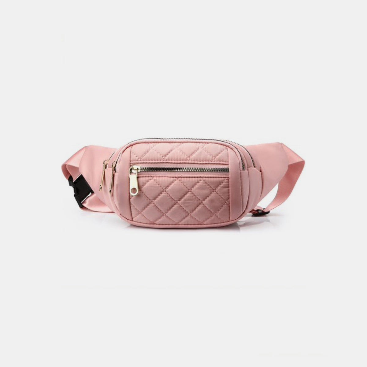 Zenana Quilted Multi Pocket Waist Belt Bag - Ryzela