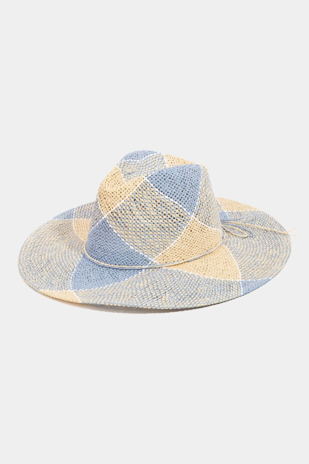 Fame Contrast Straw Braid Hat - Ryzela