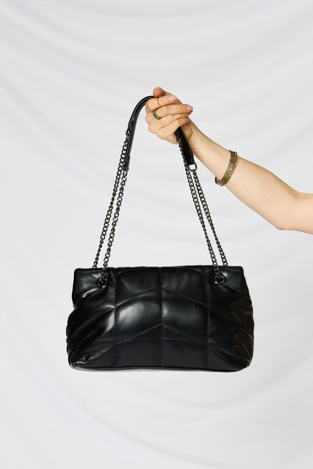 SHOMICO PU Leather Chain Handbag - Ryzela