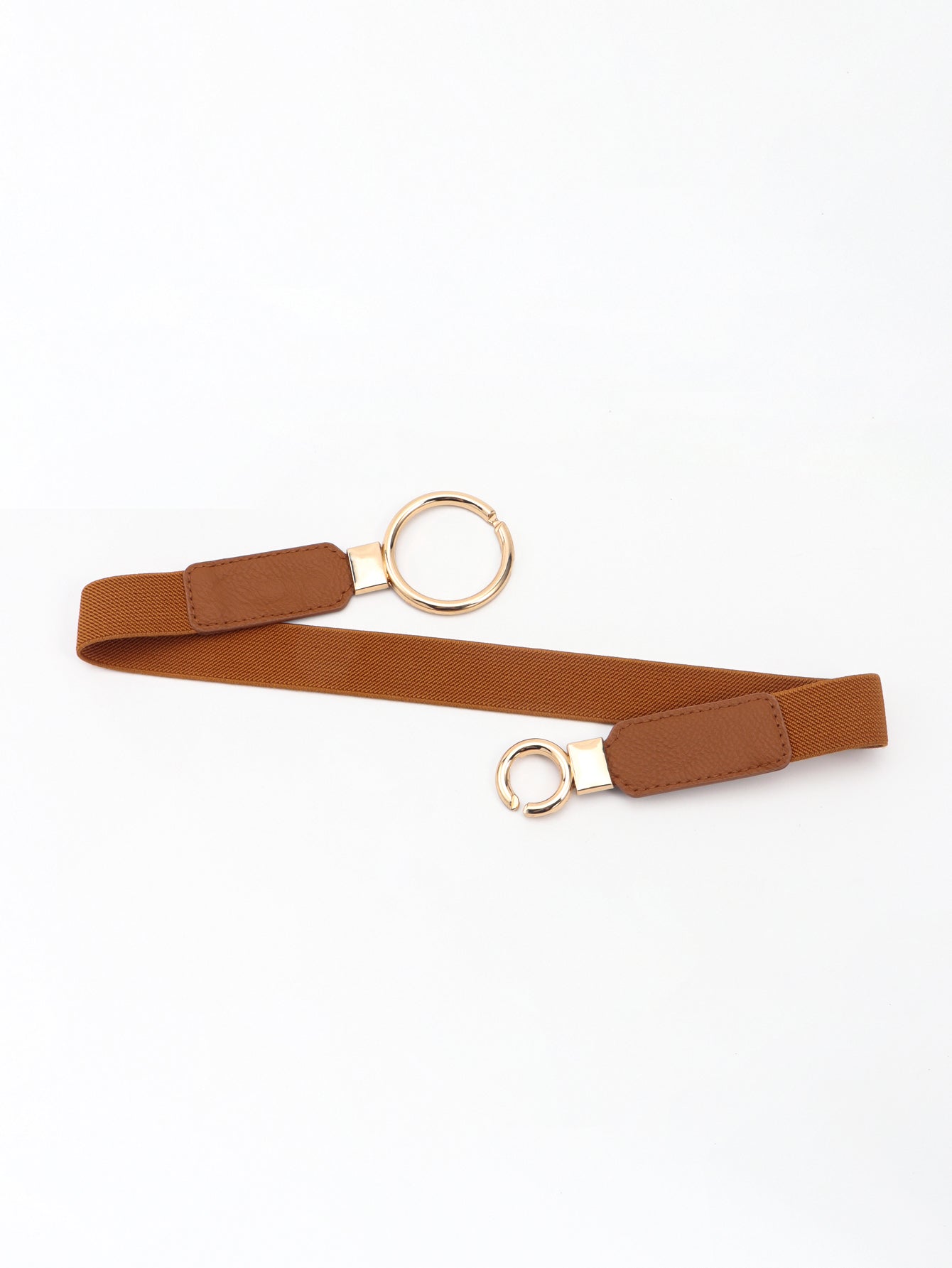 Double Ring Buckle Elastic PU Belt - Ryzela