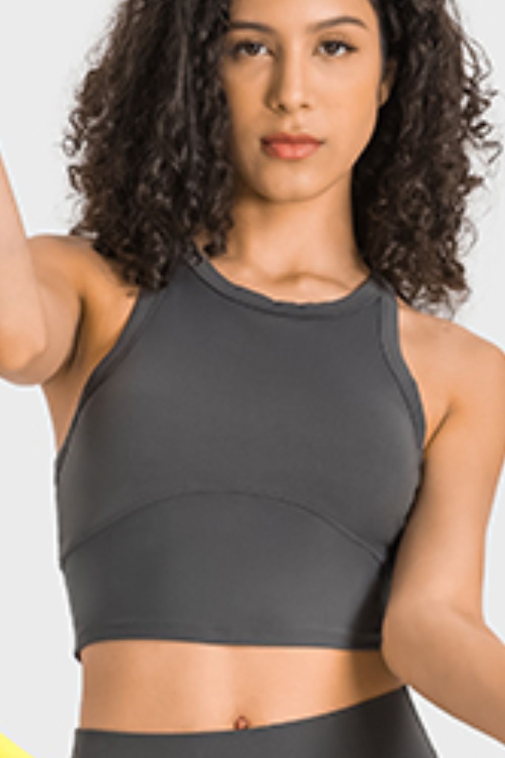 Racerback Cropped Sports Tank  Trendsi   