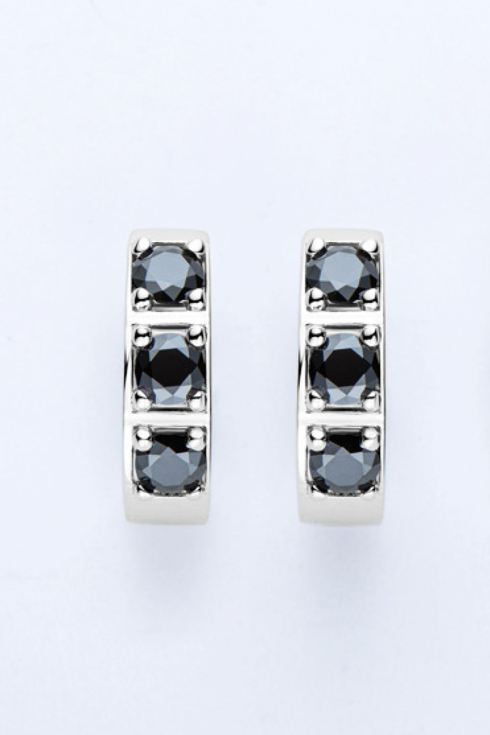 Inlaid Moissanite Huggie Earrings - Ryzela