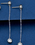 Moissanite Chain Earrings - Ryzela