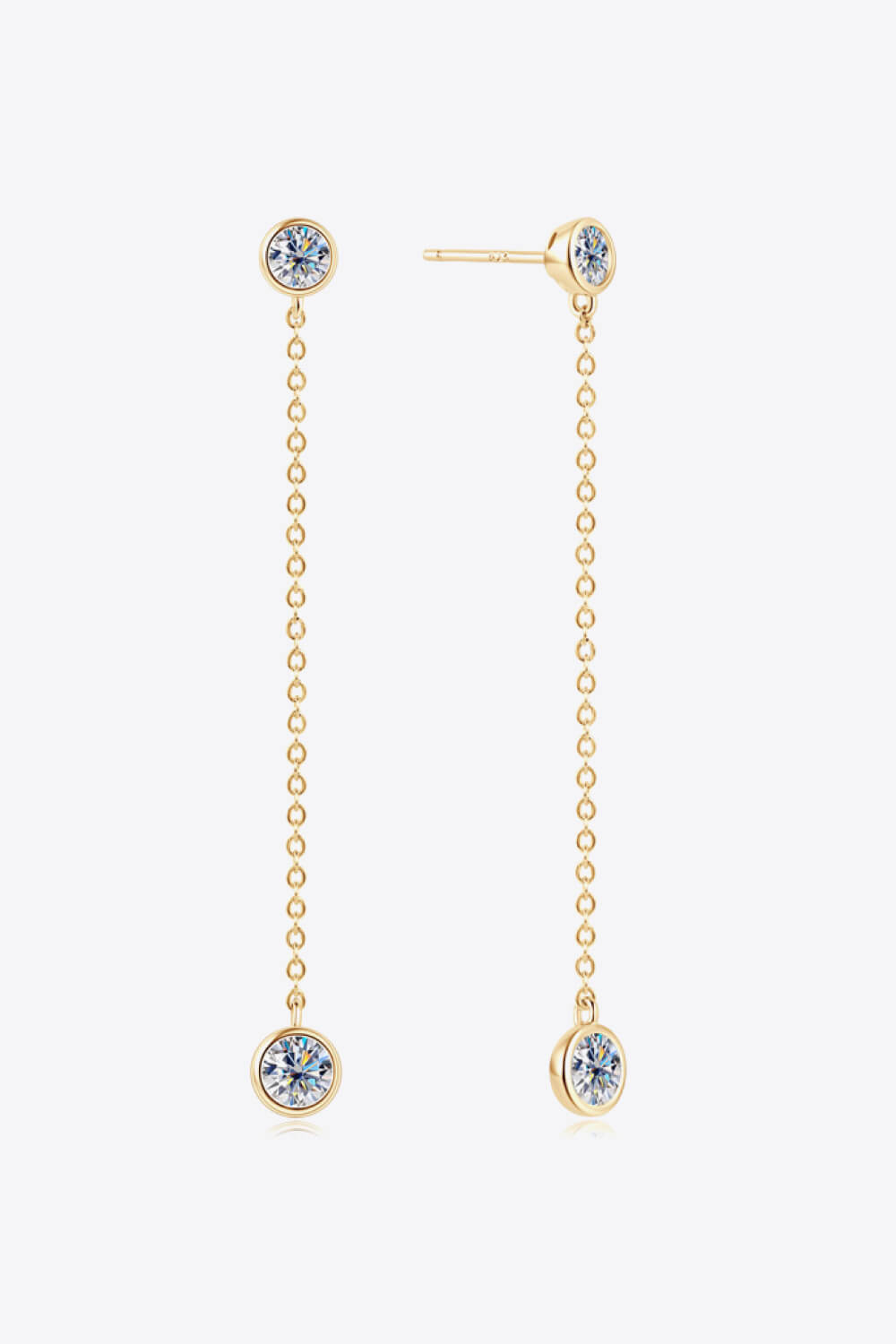 Moissanite Chain Earrings - Ryzela