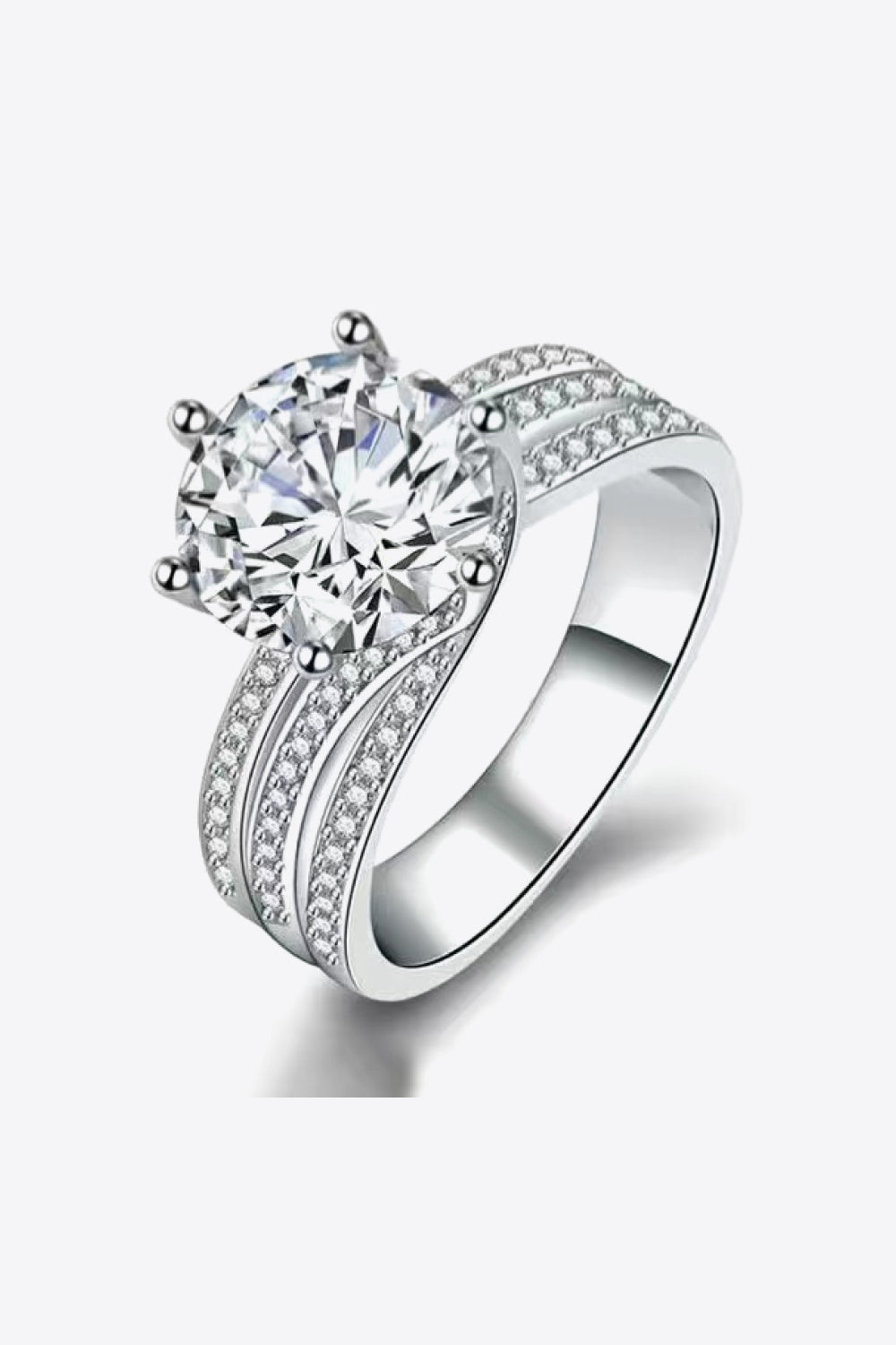 3 Carat Moissanite Three-Layer Ring - Ryzela