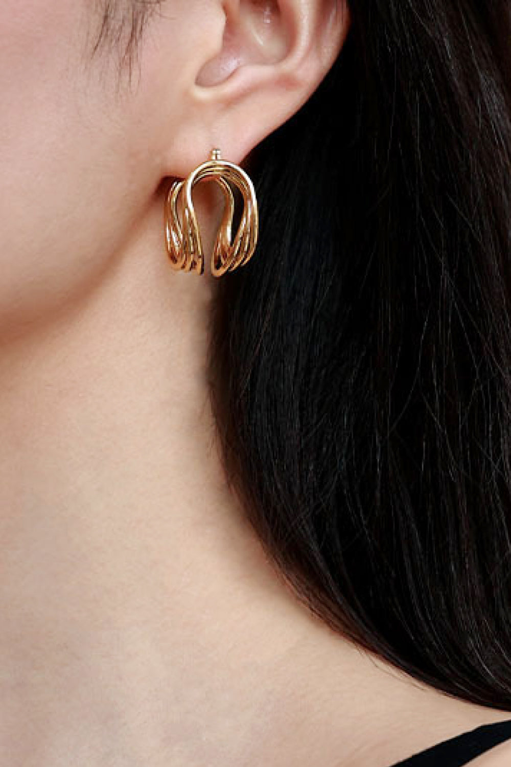 U-Shaped Hoop Earrings - Ryzela