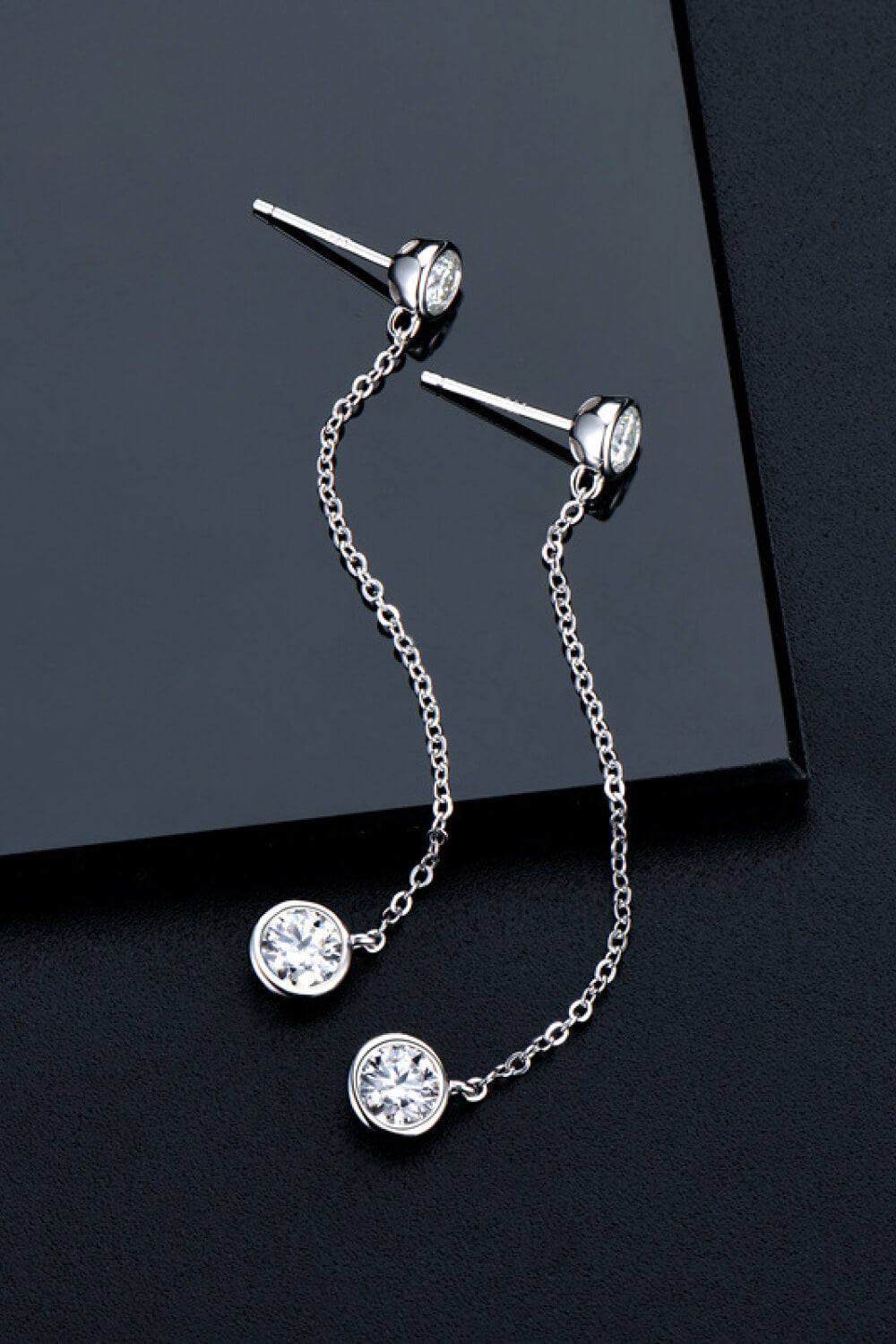 Moissanite Chain Earrings - Ryzela