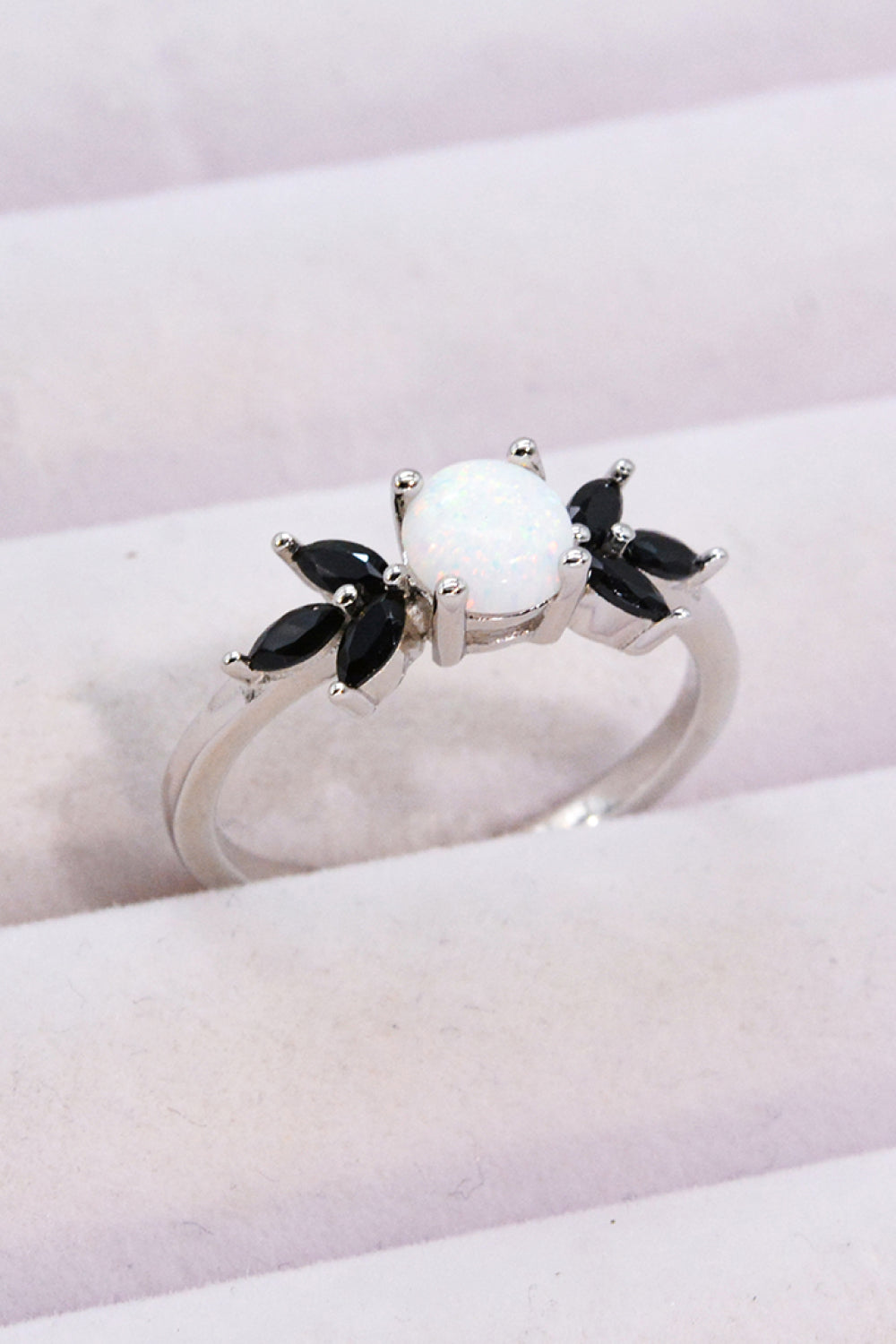 Opal and Zircon Contrast Ring - Ryzela