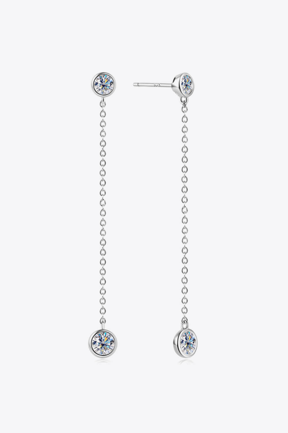 Moissanite Chain Earrings - Ryzela