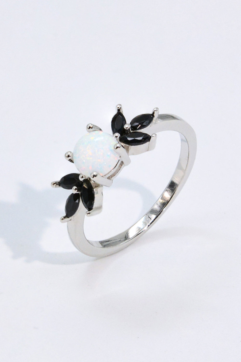 Opal and Zircon Contrast Ring - Ryzela