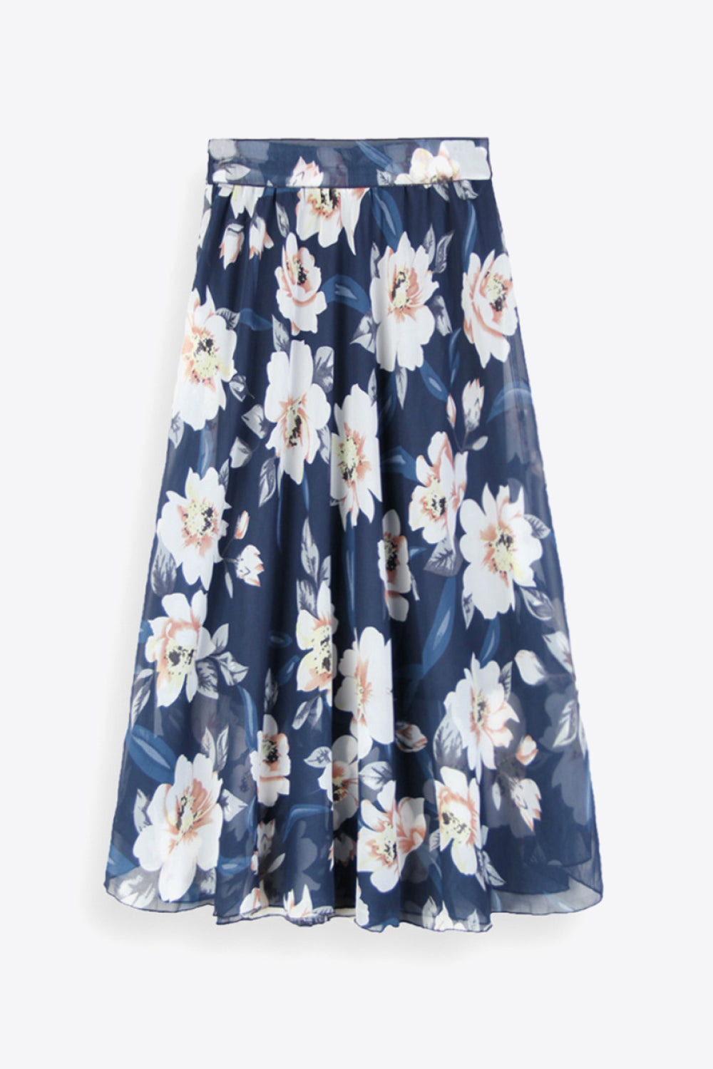 Full Size Floral Tie-Waist Skirt - Ryzela