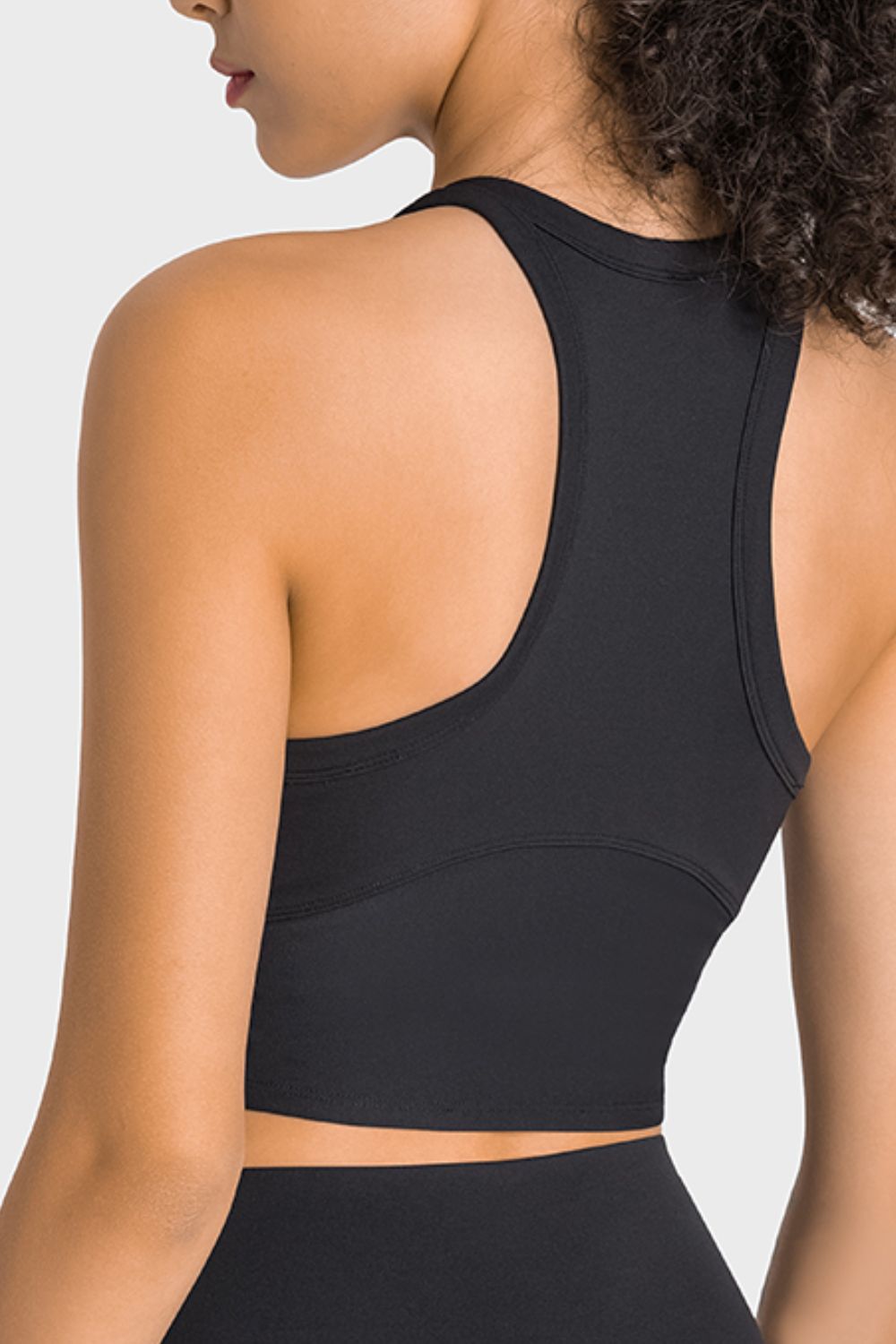 Racerback Cropped Sports Tank  Trendsi   