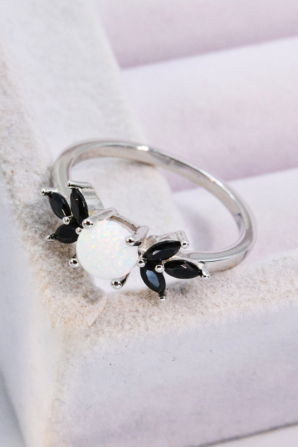 Opal and Zircon Contrast Ring - Ryzela